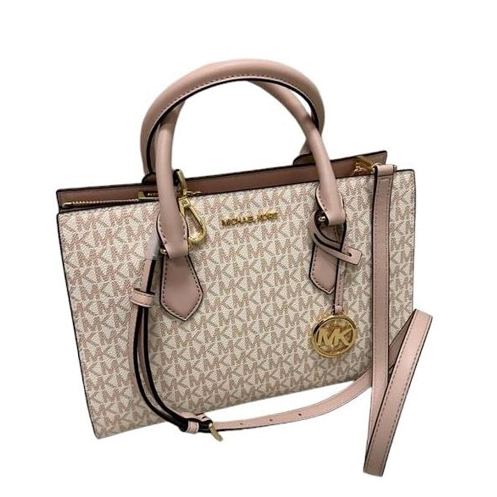 Michael Kors Voyager Logo Embossed Patent Large East West Tote Bag - Pale  Gold • Price »