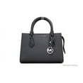 thumbnail image 1 of Michael Kors Sheila Small Black Vegan Saffiano Leather Center Zip Satchel Bag, 1 of 5