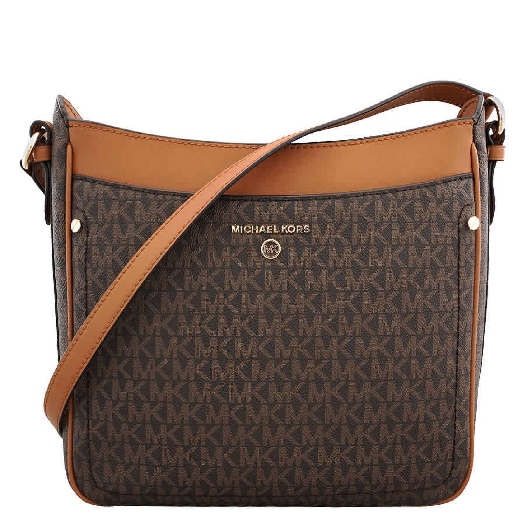 Michael Kors Signature Jet Set Crossbody Bag, Brown/Acorn Michael Kors Signature Jet Set Crossbody Bag, Brown/Acorn