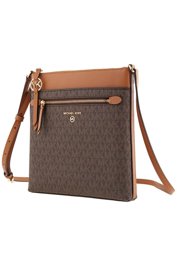 Signature Jet Set Small North South Flat Crossbody Bag