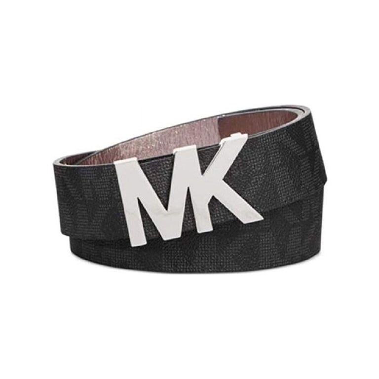Michael Kors Signature Logo Belt with MK Logo Plaque, Black  display picture 1