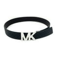thumbnail image 1 of Michael Kors Signature Logo Belt with Reversible MK Logo Plaque, Black To Black, Medium, 1 of 3