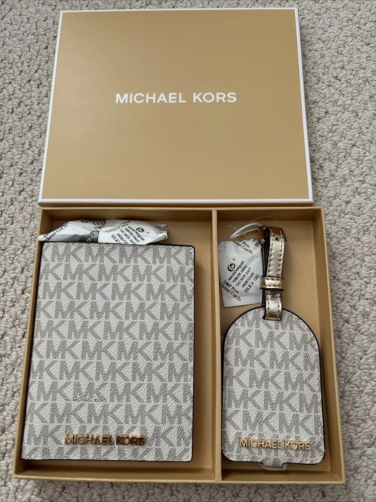 小物 MICHAEL MICHAEL KORS KEY CASE Michael Kors MK Logo Mens Credit Card Case Holder Wallet
