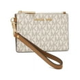 thumbnail image 1 of Michael Kors Signature Logo-print Canvas Small Logo Coin Purse - Vanilla, 1 of 4