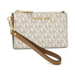 Michael Kors Jet Set Small Coin Purse, Gold-Tone Hardware/Vanilla