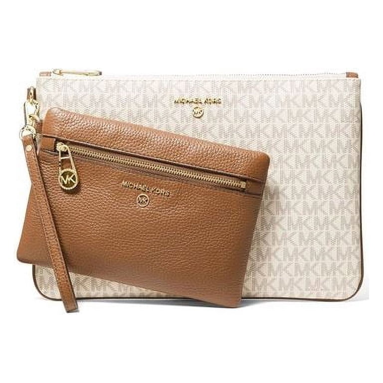 Michael Kors Slater Large 2-In-1 Zip Wristlet One Size (Vanilla