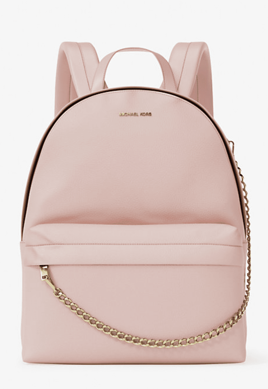 Michael Kors Slater Medium Backpack, PU Leather, Chain Detail Michael Kors Slater Medium Backpack, PU Leather, Chain Detail
