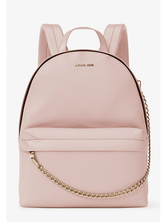 Slater Medium Backpack, PU Leather, Chain Detail, Womens Backpack Powder Blush