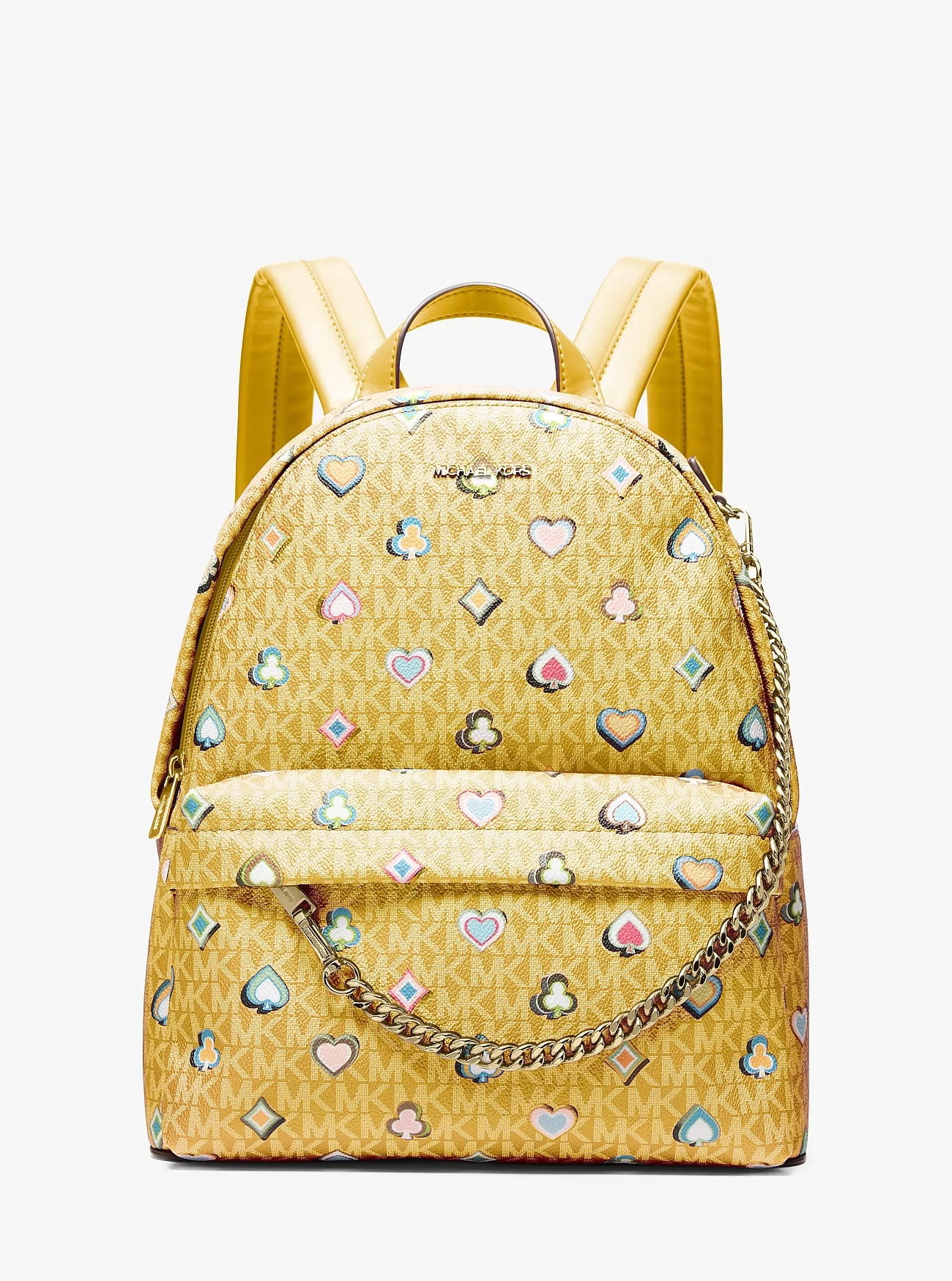 Michael Kors Tan and Yellow Backpack MICHAEL KORS ERIN MEDIUM BACKPACK PEBBLED LEATHER YELLOW  main image 2