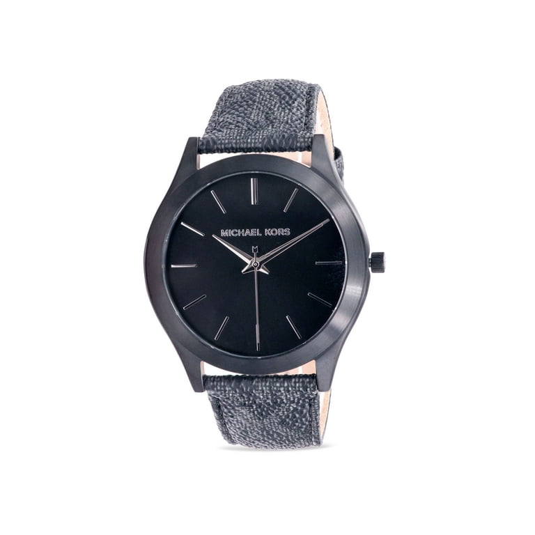 Michael Kors, Oversized Slim Runway Black-Tone Watch, Black, One Size