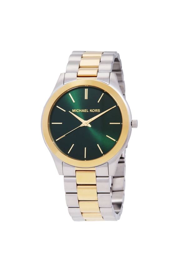 Slim Runway Quartz Green Dial Men's Watch MK9149