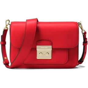 Michael Kors Sloan Editor Leather Shoulder Bag, Bright Red
