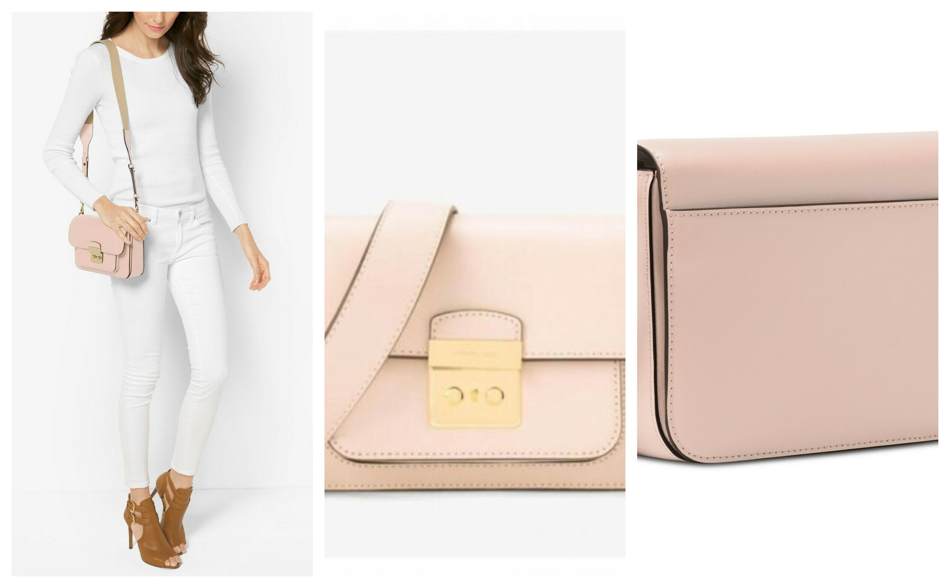 Michael Kors Jet Set Chain Saffiano Soft Pink Leather Large Shoulder Tote  Bag | eBay