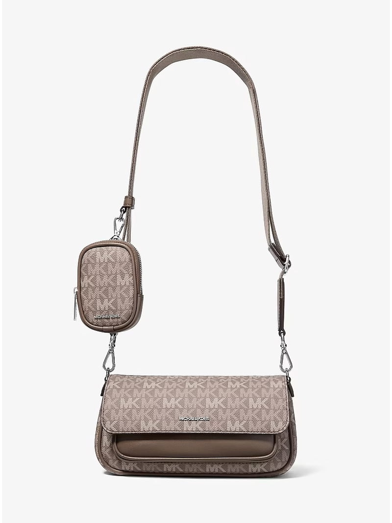 Michael Kors Small Jet Set Travel Signature Logo Shoulder Bag with