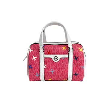 Michael Kors Women's Jet Set Travel Extra Small Top Zip Duffle Crossbody Bag (Dragonfruit)