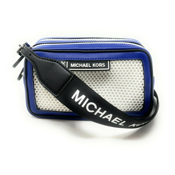 Michael Kors Sport Danika Small Camera Top Zip Bag $248 (Sapphire Black/Silver Tone)