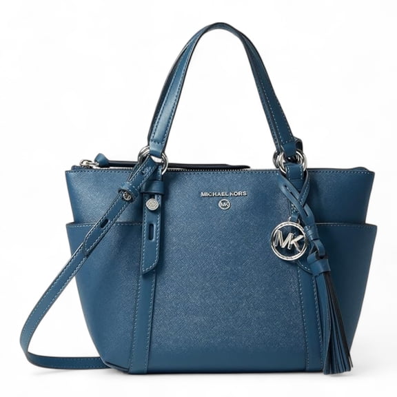 Michael Kors Sullivan Small Convertible Top Zip Tote, River Blue, One Size