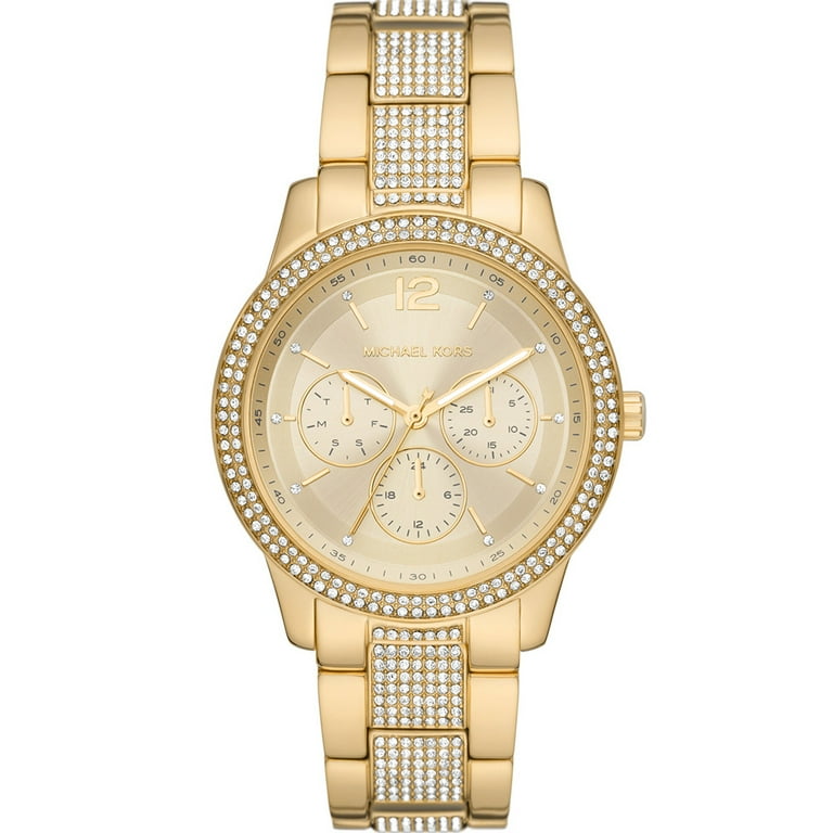 Michael Kors Tibby レディース Pave Glitz 時計 Michael Kors Tibby Women's Gold Tone Glitzy Crystalized