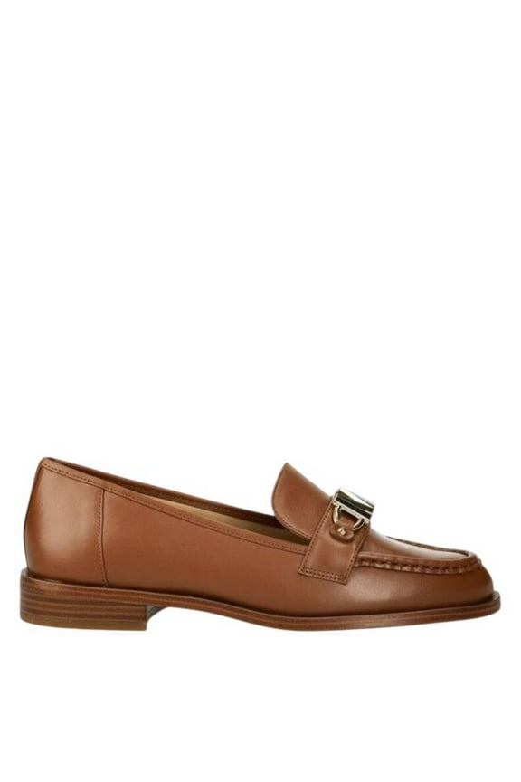 Tiegan Leather Logo Plaque Loafers, Brand Size 6 ( US Size 6 )