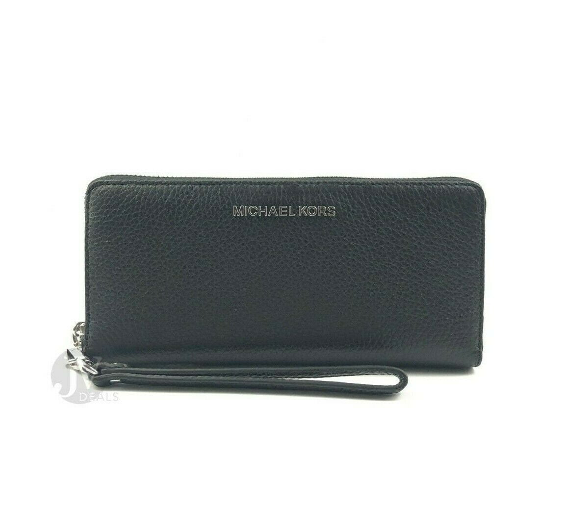 Michael Kors Travel Clutch Women's Wristlet Wallet, Black