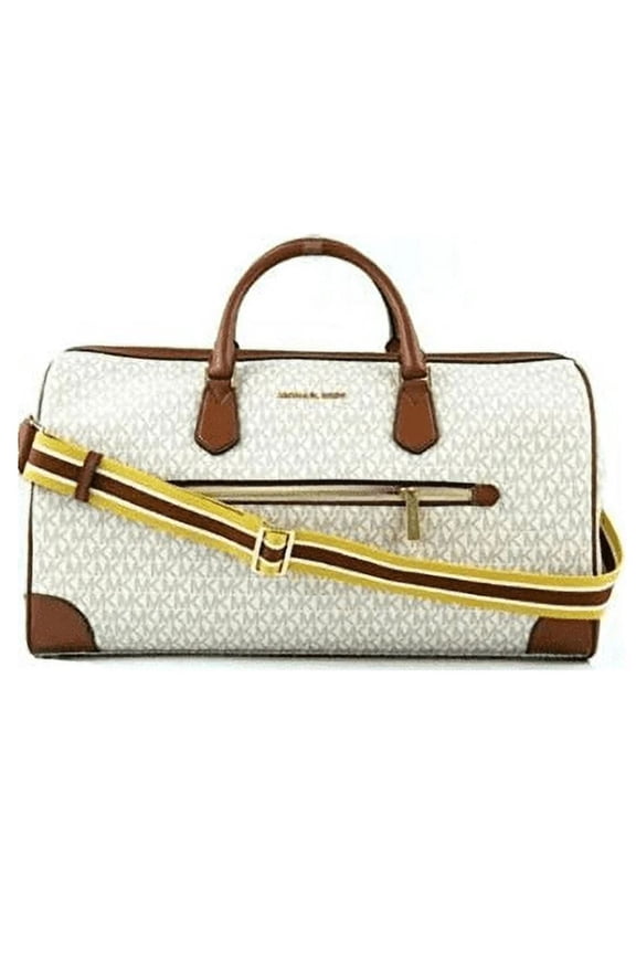 Travel Large Duffle Bag In PVC Signature (Vanila)