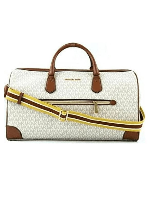 Travel Large Duffle Bag In PVC Signature (Vanila)
