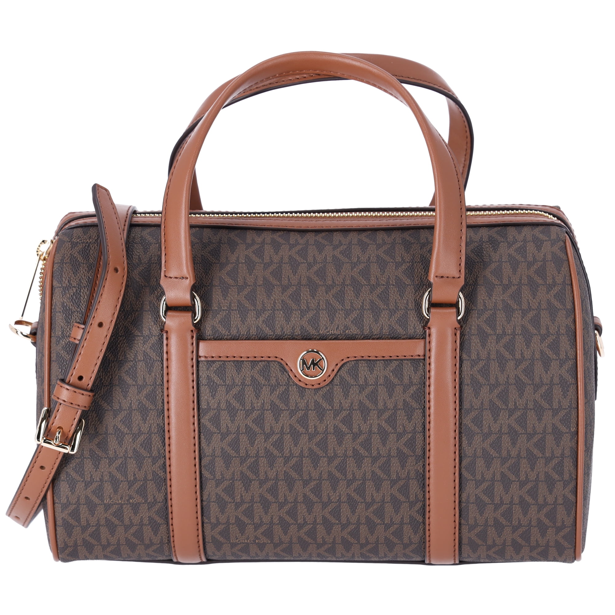 Michael Kors Jet Set Travel Medium Duffle Satchel Bag Brown