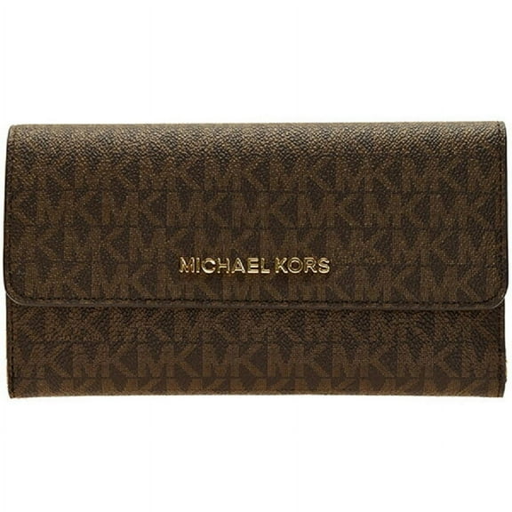 Michael Kors Trifold PVC Signature Wallet, Brown/ Acorn