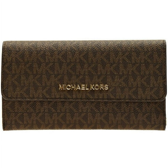 Michael Kors Trifold PVC Signature Wallet, Brown/ Acorn