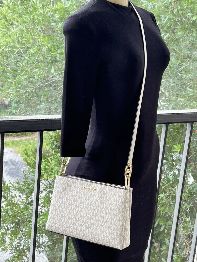 Michael Kors, Trisha Crossbody Bag, Cream Multicolor, Medium size