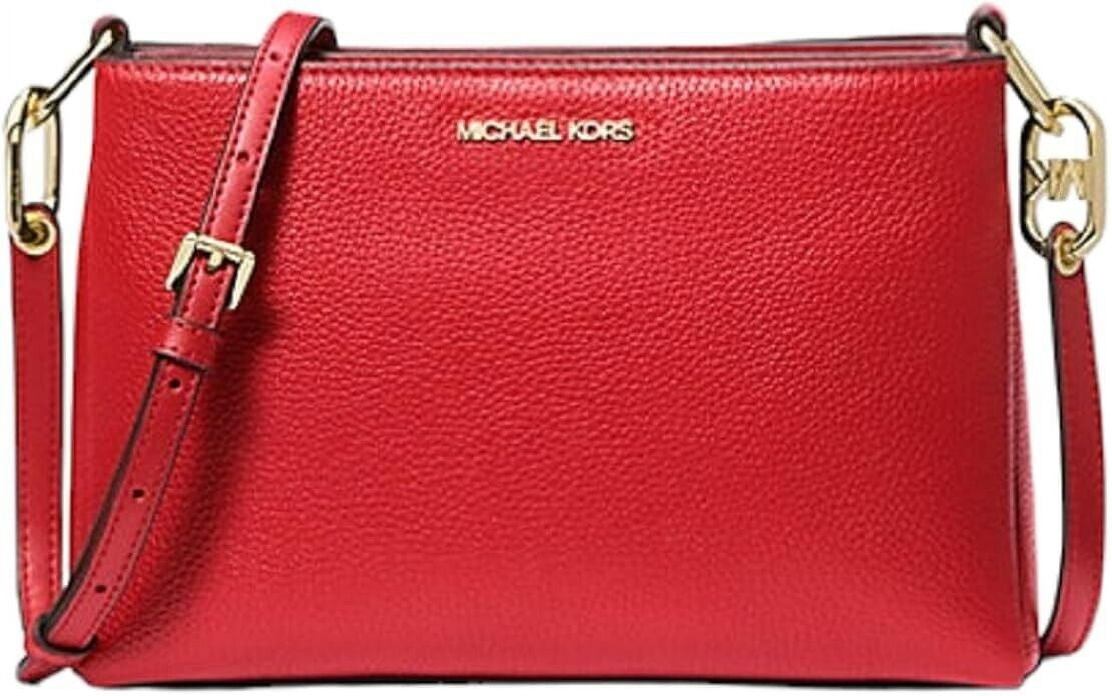 Michael Kors Womens Trisha Medium Pebbled Leather Crossbody Bag