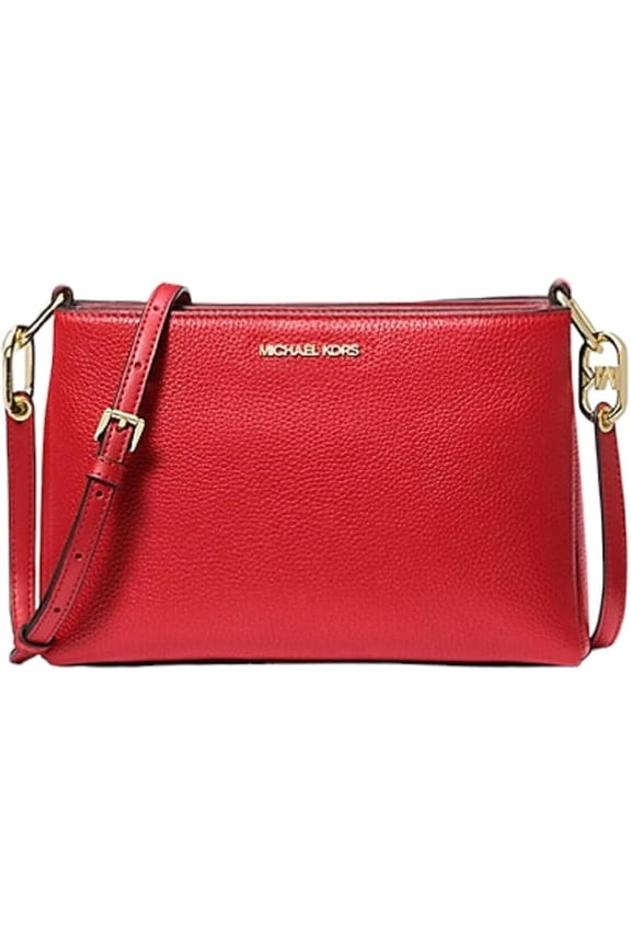 Womens Trisha Medium Pebbled Leather Crossbody Bag 35H1G9TC8L-Red