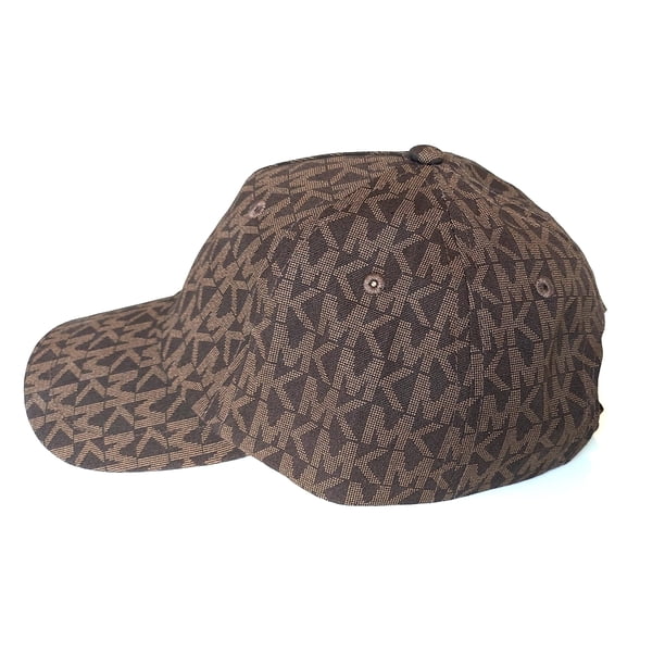 Michael Kors Tan and Black MK Logo Baseball Cap Michael Kors Khaki Brown MK Logo Baseball Cap Hat Adjustable  main image 3