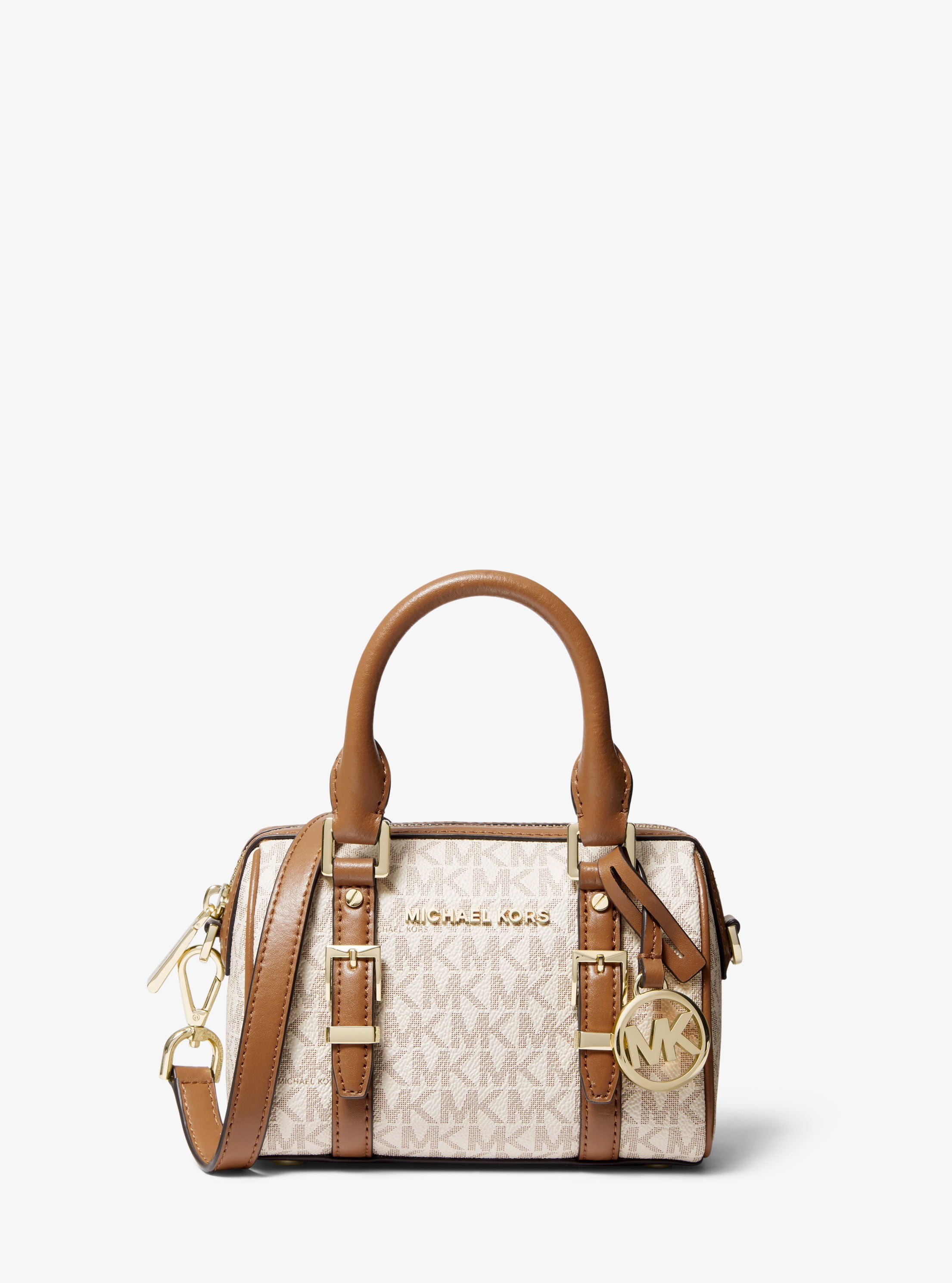 Michael Kors Vanilla/Acorn Ladies Bedford Legacy Extra-Small Logo
