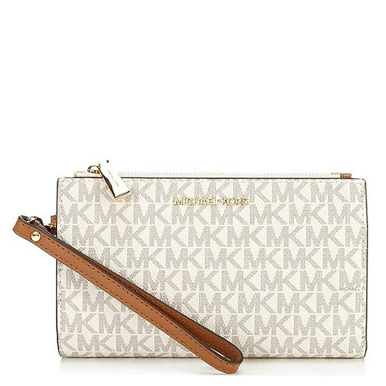 Michael Kors Ladies Adele Logo Brown Smartphone Wallet Wristlet