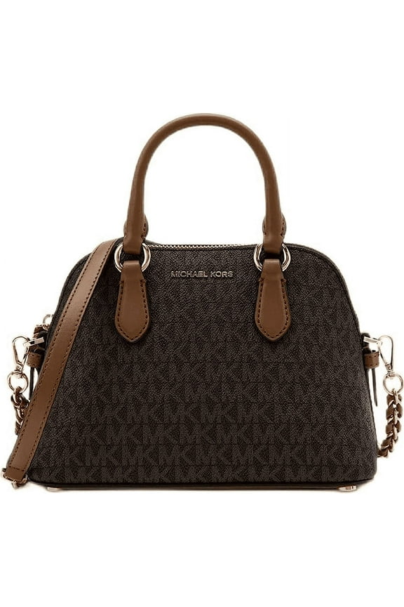 Veronica Extra-Small Saffiano Leather Crossbody Bag (Brown/Acorn)