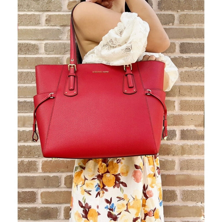 Michael Kors Voyager East West Tote Flame Red