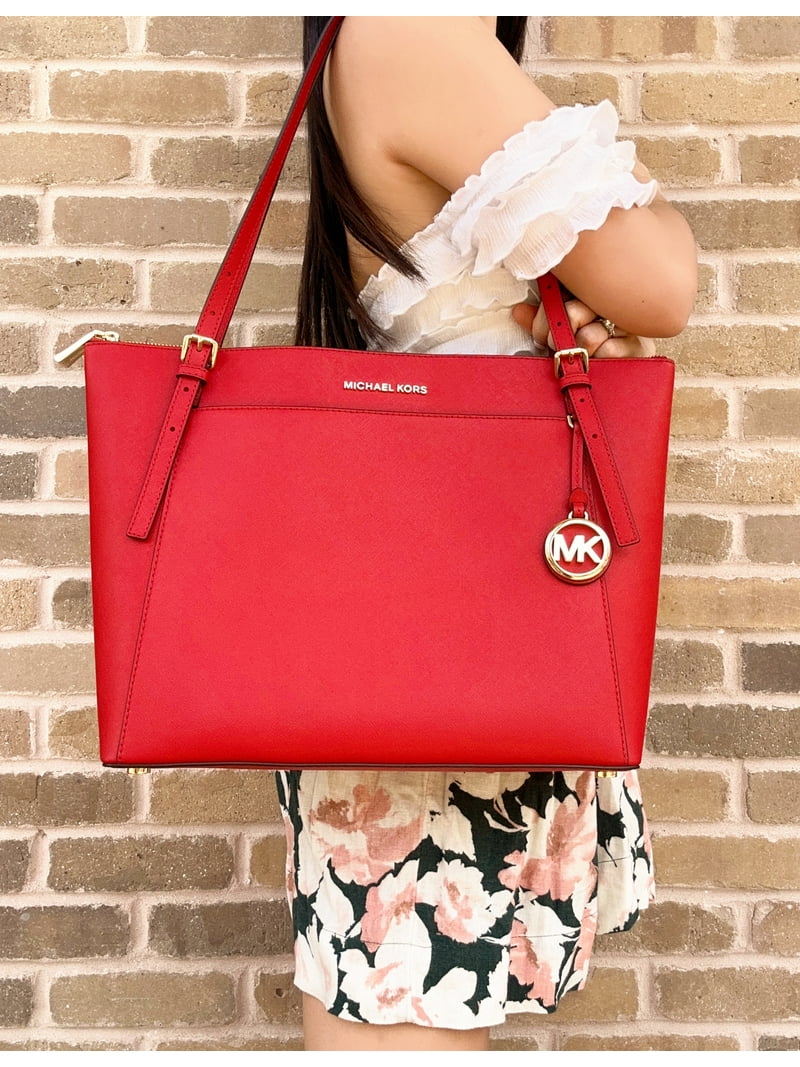 Shoulder Tote Red Mk Purse Mk Bag Red Michael Kors Lady Large