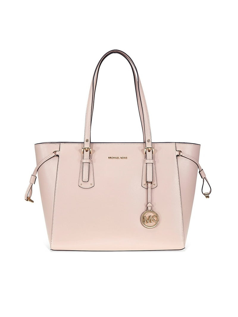 MICHAEL KORS バッグ　ピンク　美品 Michael Kors Soft Pink Voyager Medium Tote - Top Zip Leather