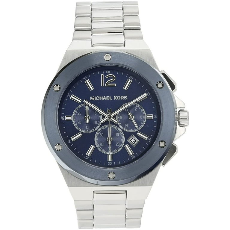 with Silver, Strap, MK8938 Lennox Stainless Michael Watches Model: Quartz 24 Watch Steel Kors Mens