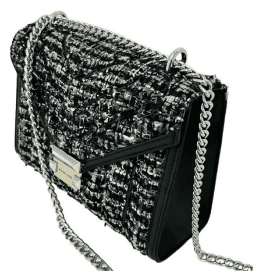 Michael Kors Whitney Large Tweed Shoulder Bag Black  display picture 1