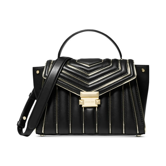 Michael Kors Whitney Quilted Satchel Leather Handbag Purse