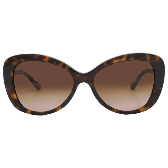 Michael Kors Woman Sunglasses Dark Tortoise Frame, Brown Gradient Lenses, 56MM
