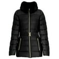 thumbnail image 1 of Michael Kors Women Black Down Coat - Zipper Closure Puffer Coat for Women - Womens Down Puffer Coat - Lightweight Women Winter Coat with, Zipper Pockets, Faux fur trim hooded, 1 of 1