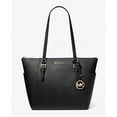 thumbnail image 1 of Michael Kors Women Lady Large Leather Shoulder Tote Handbag Purse Bag Black Gold, 1 of 6