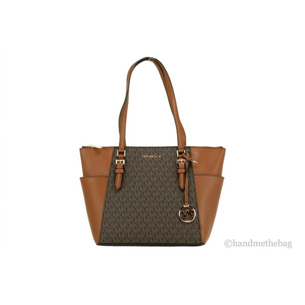 Michael Kors Charlotte Signature Large Top Zip Tote - Brown