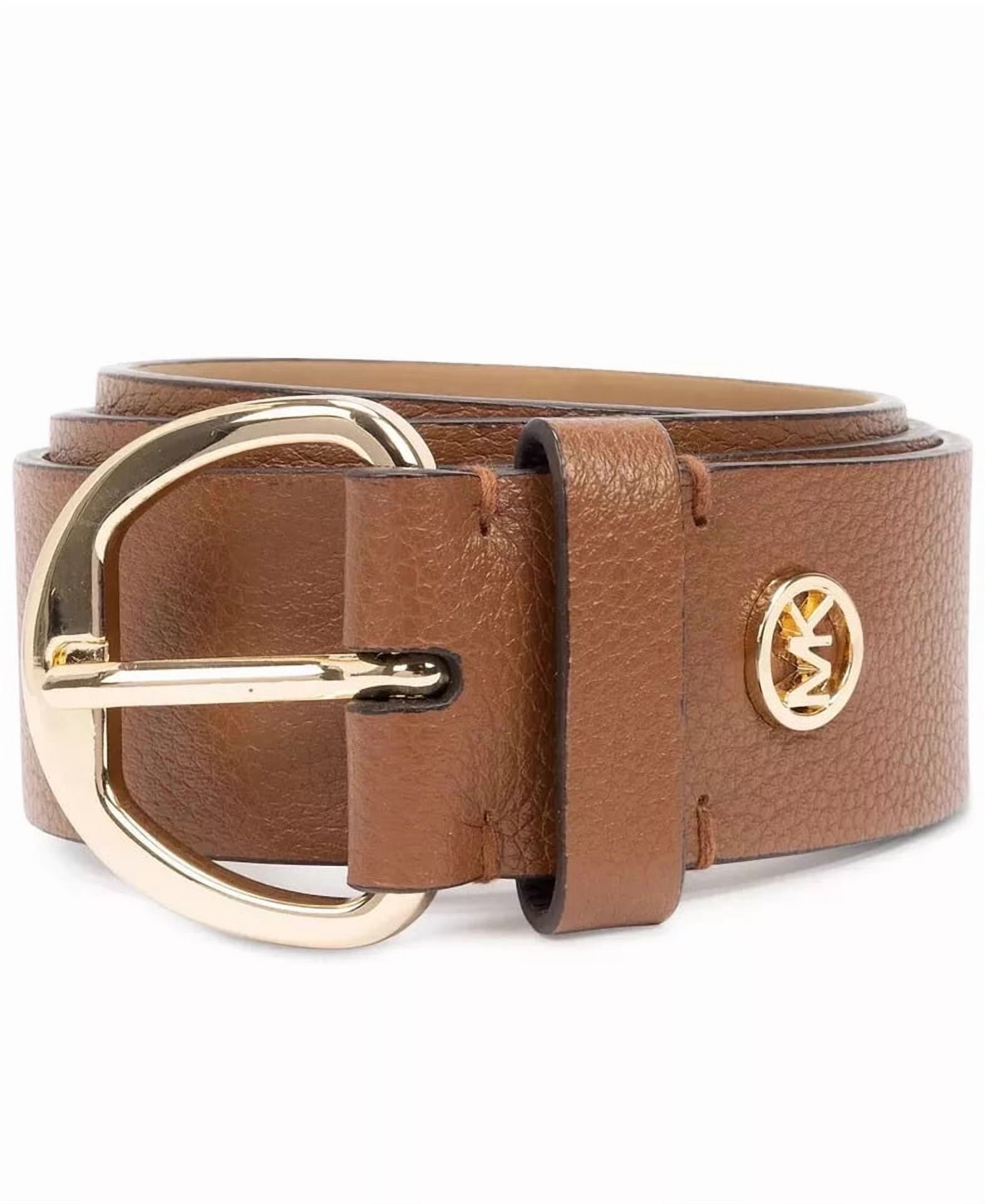 Michael Kors Brown Leather Belt with Gold Buckle Michael Kors Belts 2 Pieces. Logo Belts. Gold and Brown New  main image 4