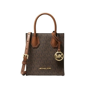 Michael Kors Mercer Extra-Small Logo and Leather Crossbody Bag (6”W X 6.75”H X 2.5”D)