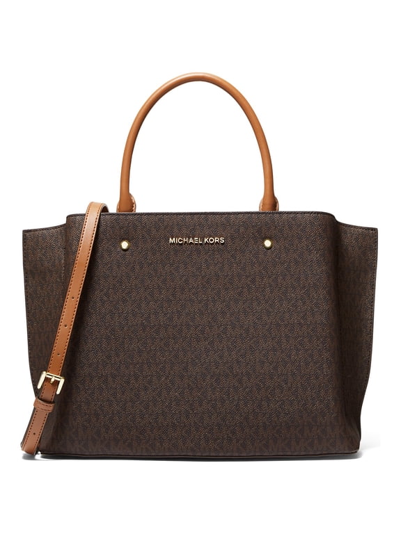 Women's Arielle Large Logo Satchel (Brown)