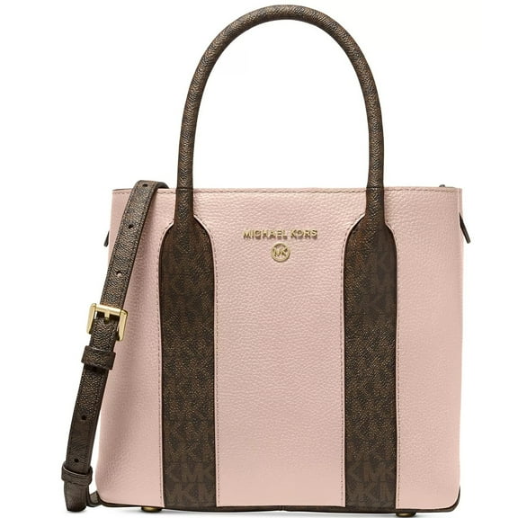 Michael Kors Women's Austin Signature Small Leather Messenger Crossbody Bag (Blush)
